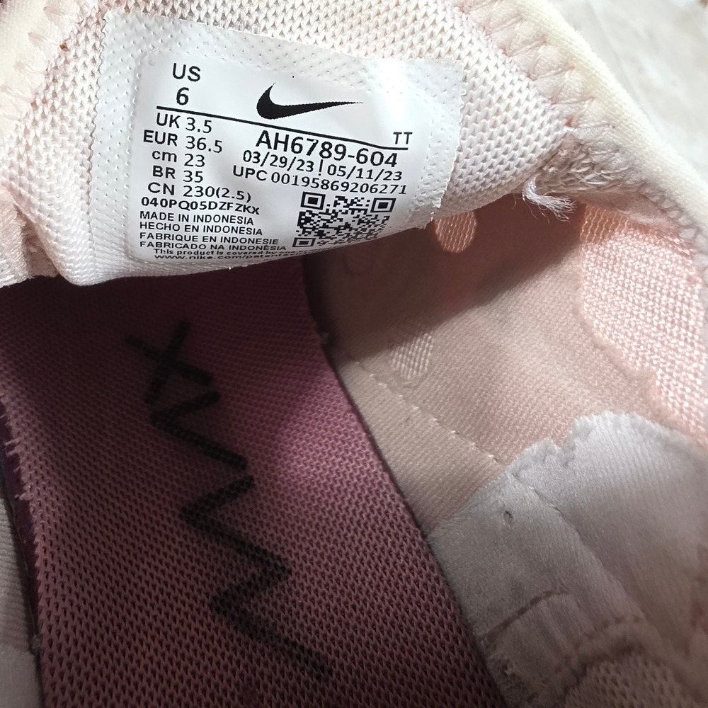 Nike Air Max 270 Pink White Women Sneakers AH6789-604 Size 6 - Picture 6 of 8